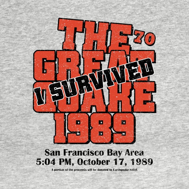 I Survived The Great Quake Vintage 80s 1989 Earthquake by semrawud